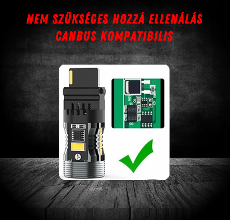 T20 W21/5w led fehér CANBUS 2db - Image 4