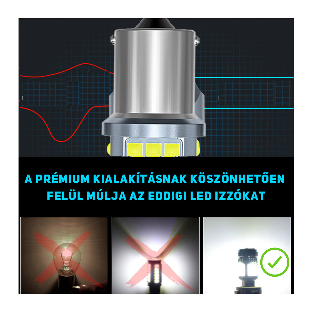 BAU15S led narancssárga CANBUS 2db (polaritásfüggetlen) - Image 2