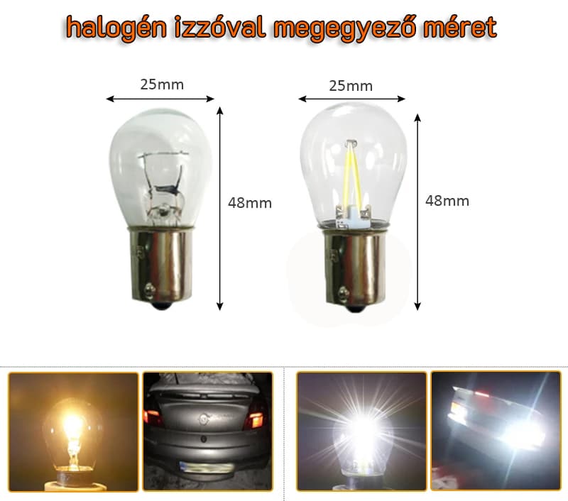 BA15S led fehér 2db - Image 6