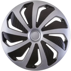 Dísztárcsa 14" Wind Silver & Black 4db