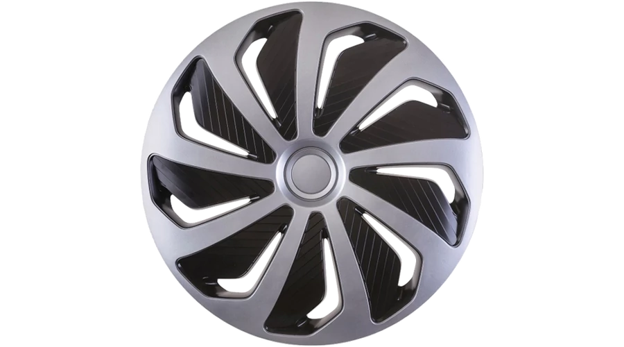 Dísztárcsa 14" Wind Silver & Black 4db
