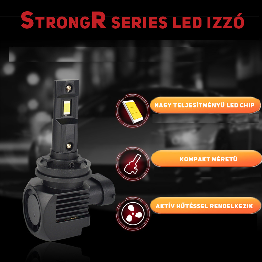 H8 Led izzó StrongR Series 2db - Image 3