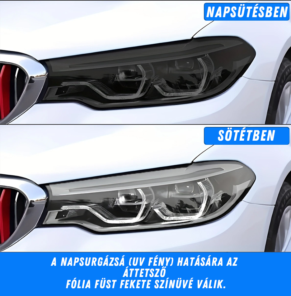 Napfényre sötétedő lámpafólia 100x40cm áttetsző-füst fekete - Image 3