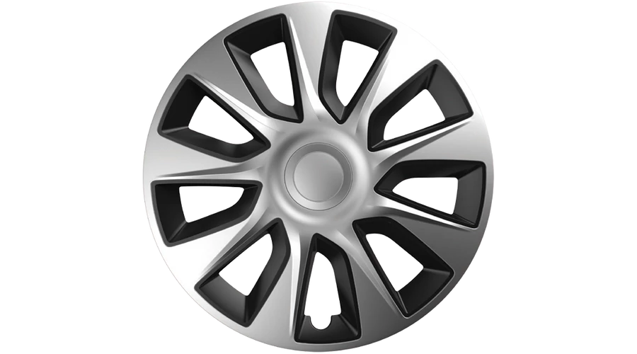 Dísztárcsa 16" Stratos Silver & Black 4db