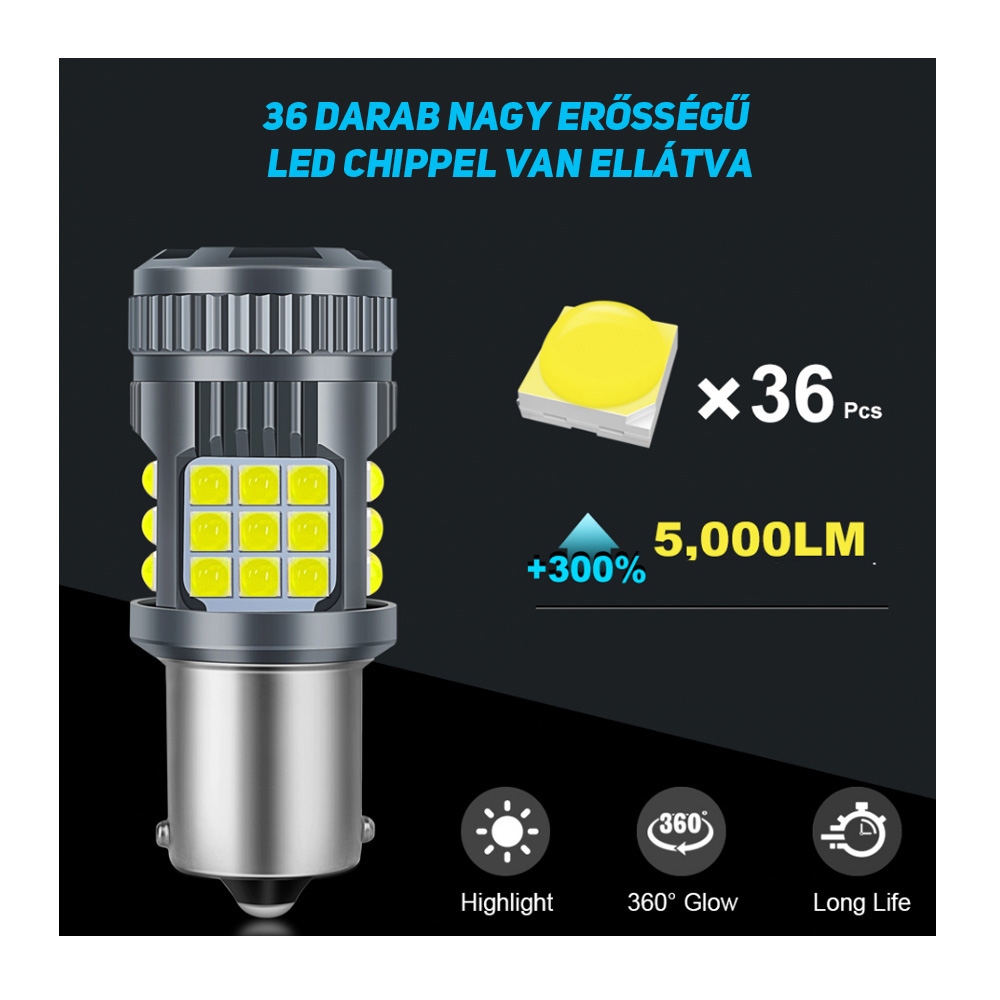 BAU15S led narancssárga CANBUS 2db (polaritásfüggetlen) - Image 8