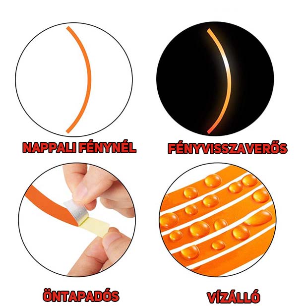 Felnicsík szett narancssárga -fényvisszaverős- - Image 2