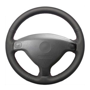 Opel Astra G bőr kormányvédő – méretpontos, varrható kivitel fekete