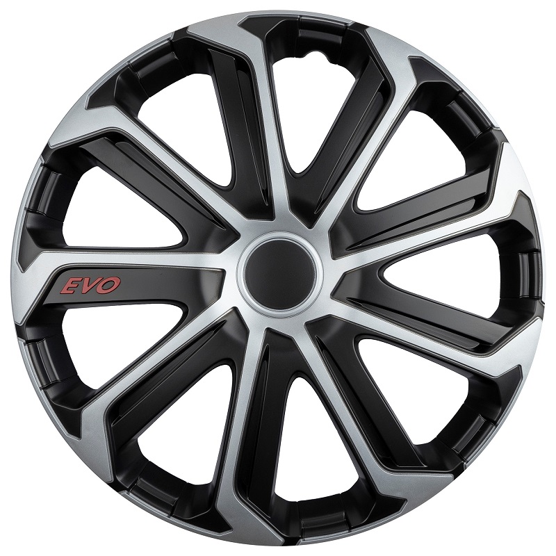 Dísztárcsa 14" Evo Black&Silver 4db