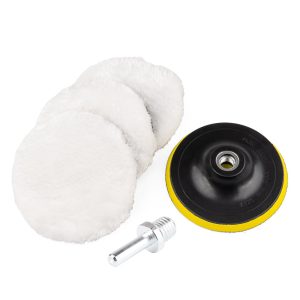 Polírozó szett fúróba fogható gyapjú korong 4 darabos 125mm