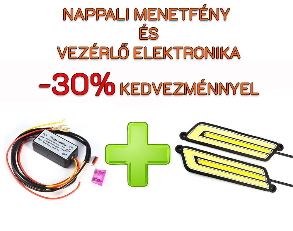 AKCIÓS Nappali menetfény és menetfény vezérlő csomag