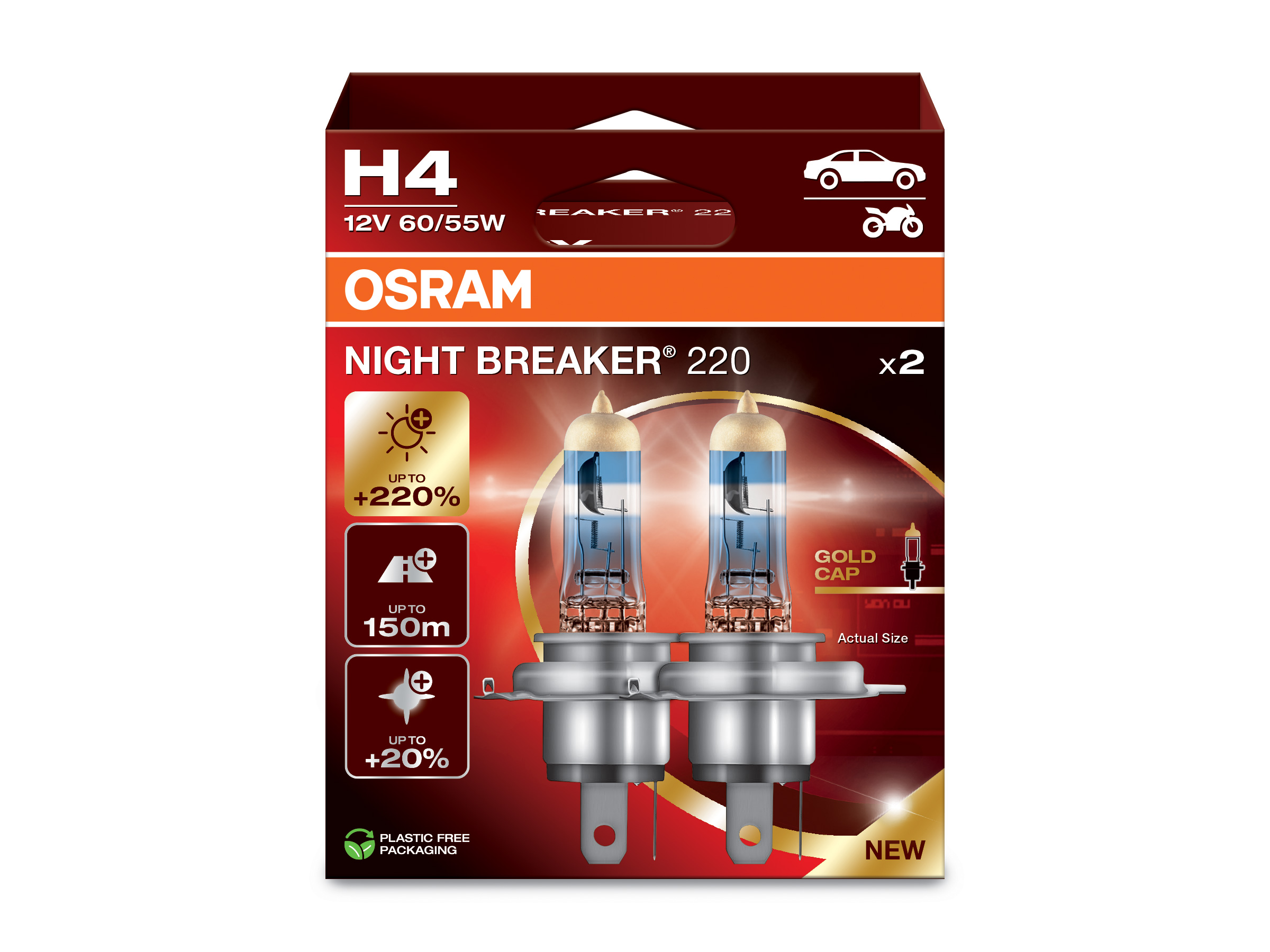 Osram Night breaker laser +220% H4 55w 2db - Image 3