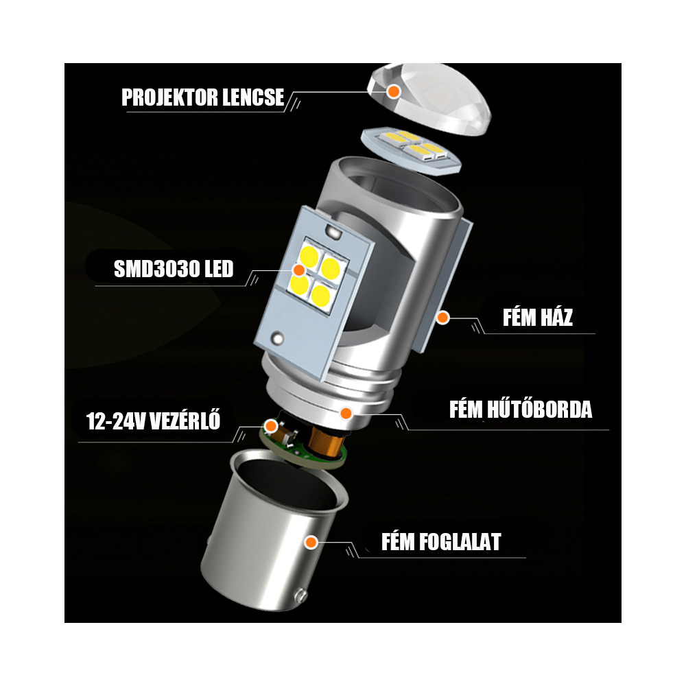 BAY15D led fehér 2db - Image 3