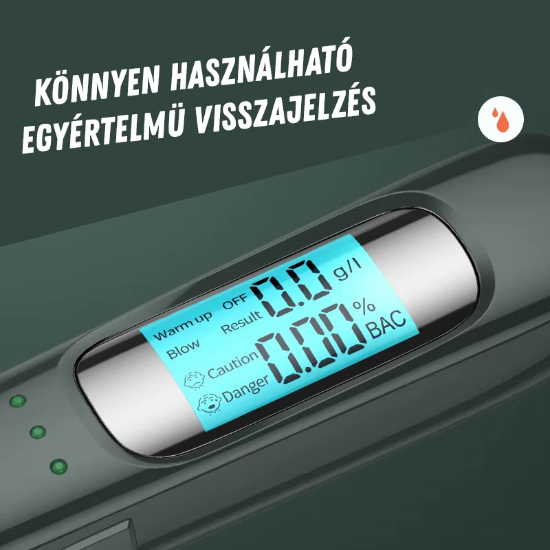 Digitális alkoholszonda – újratölthető, LCD kijelzővel - Image 3