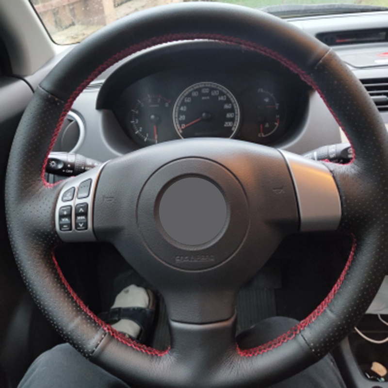 Suzuki Swift bőr kormányvédő – méretpontos, varrható kivitel fekete - Image 2