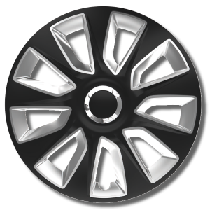 Dísztárcsa 14" Stratos Black & Silver 4db