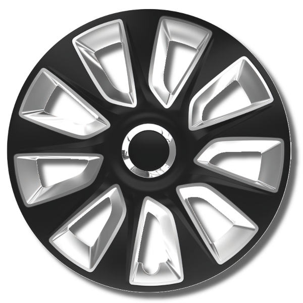 Dísztárcsa 14" Stratos Black & Silver 4db