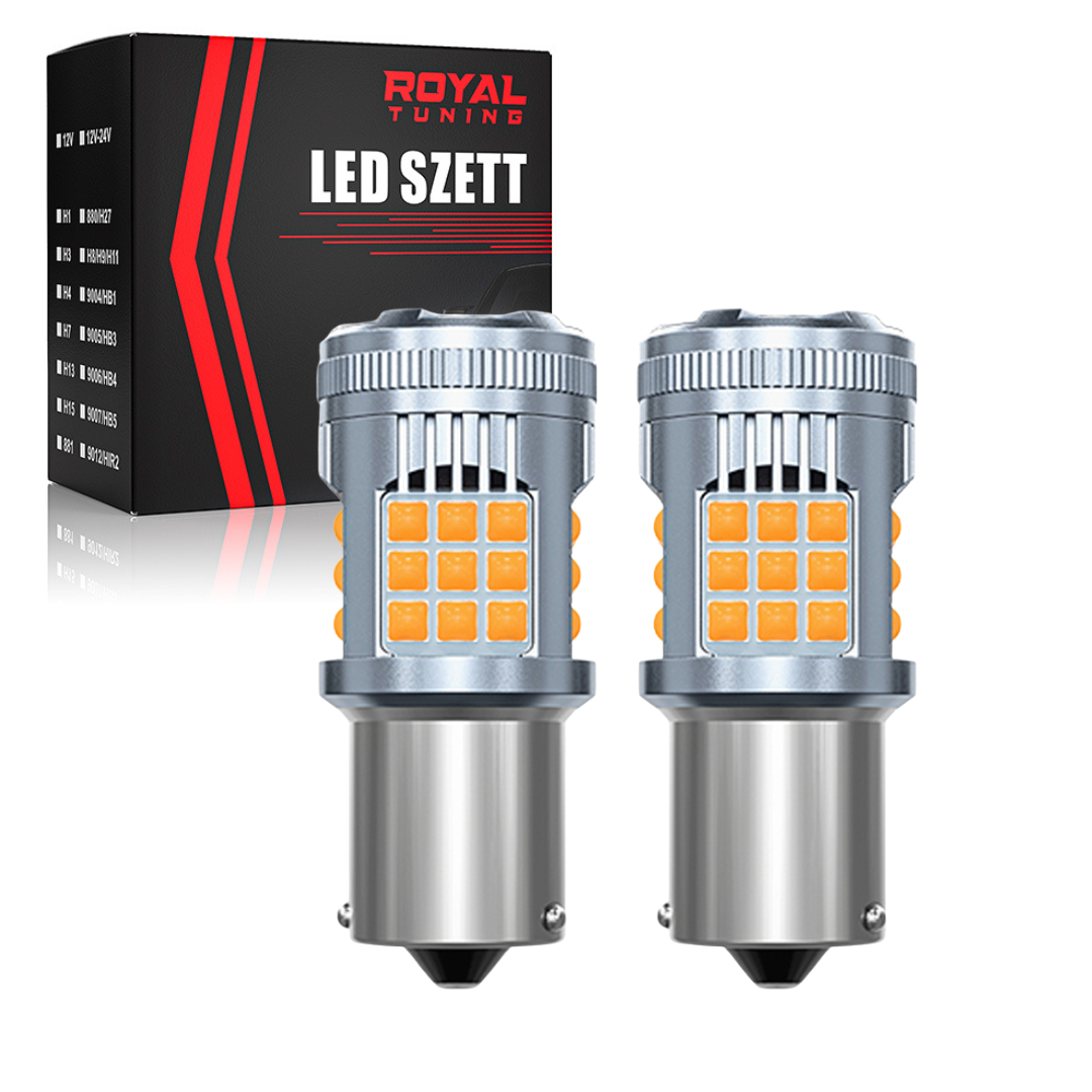 BA15S led narancssárga CANBUS 2db