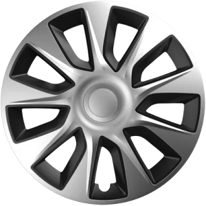 Dísztárcsa 14" Stratos Silver & Black 4db