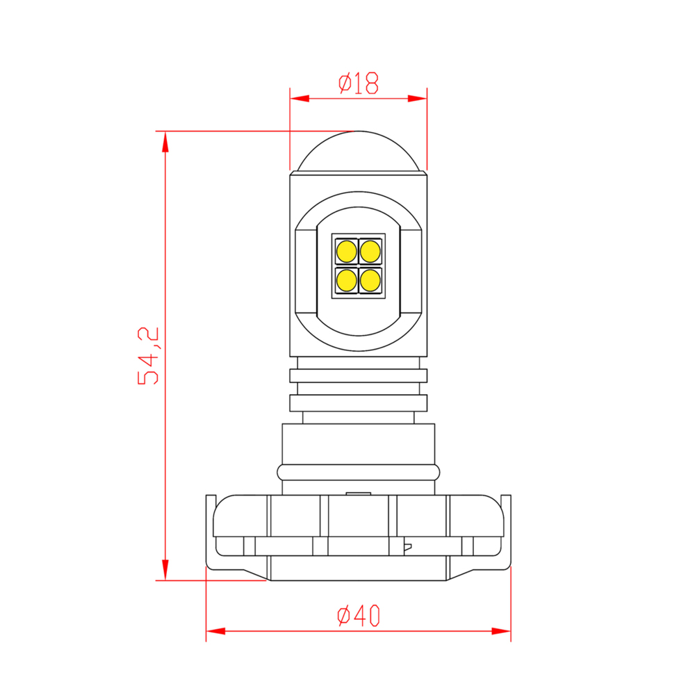 PSX24W Led izzó 2db - Image 3