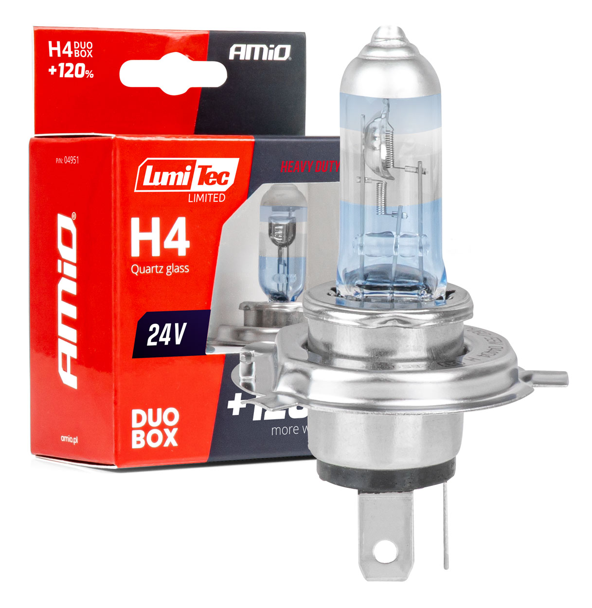 H4 izzó 24V +120% emelt fényerővel 2db