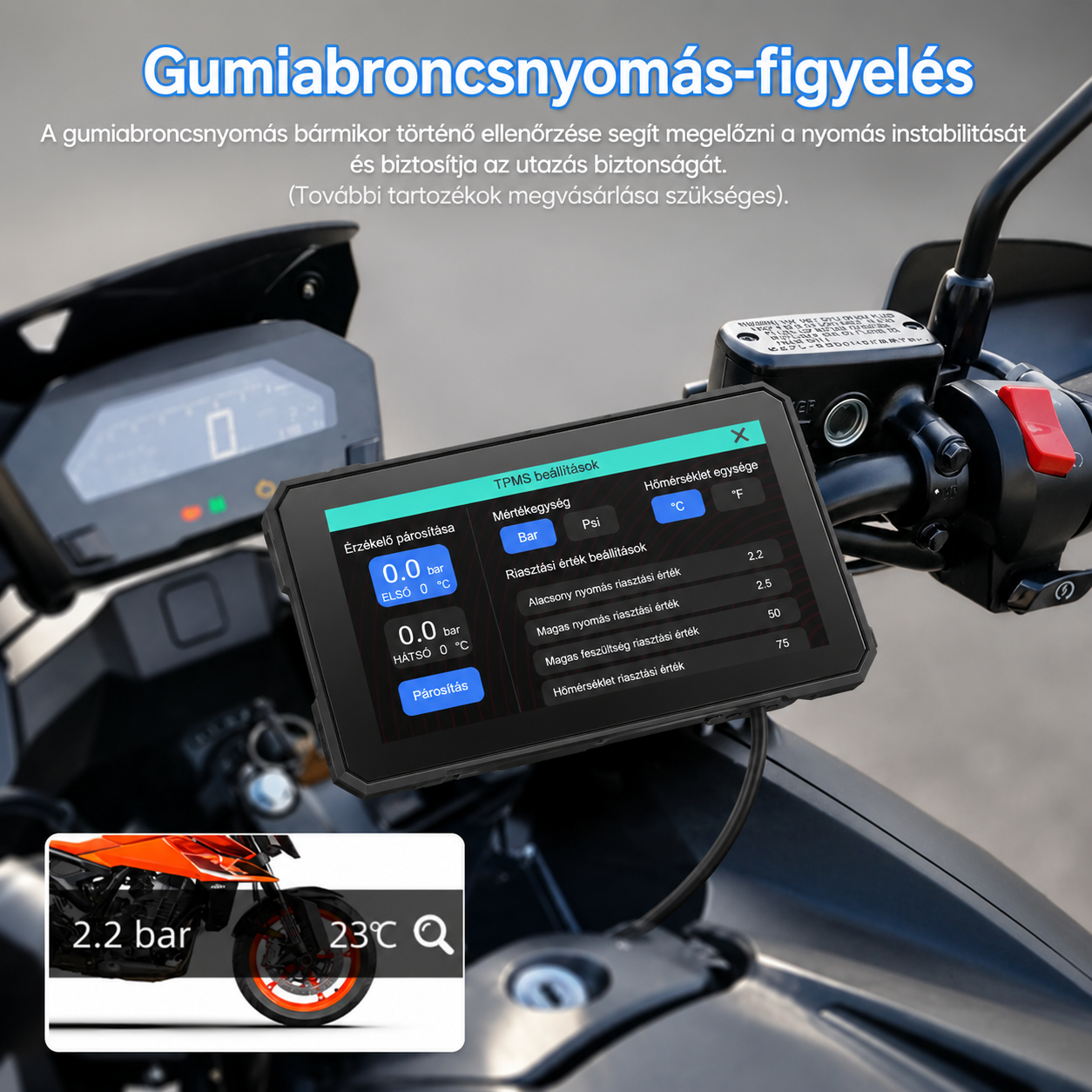 Motoros CarPlay kijelző 5" – Vezeték nélküli Apple CarPlay és Android Auto - Image 7
