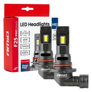 HB3 LED F25 PRO BLACK Series – 12/24V FULL CANBUS