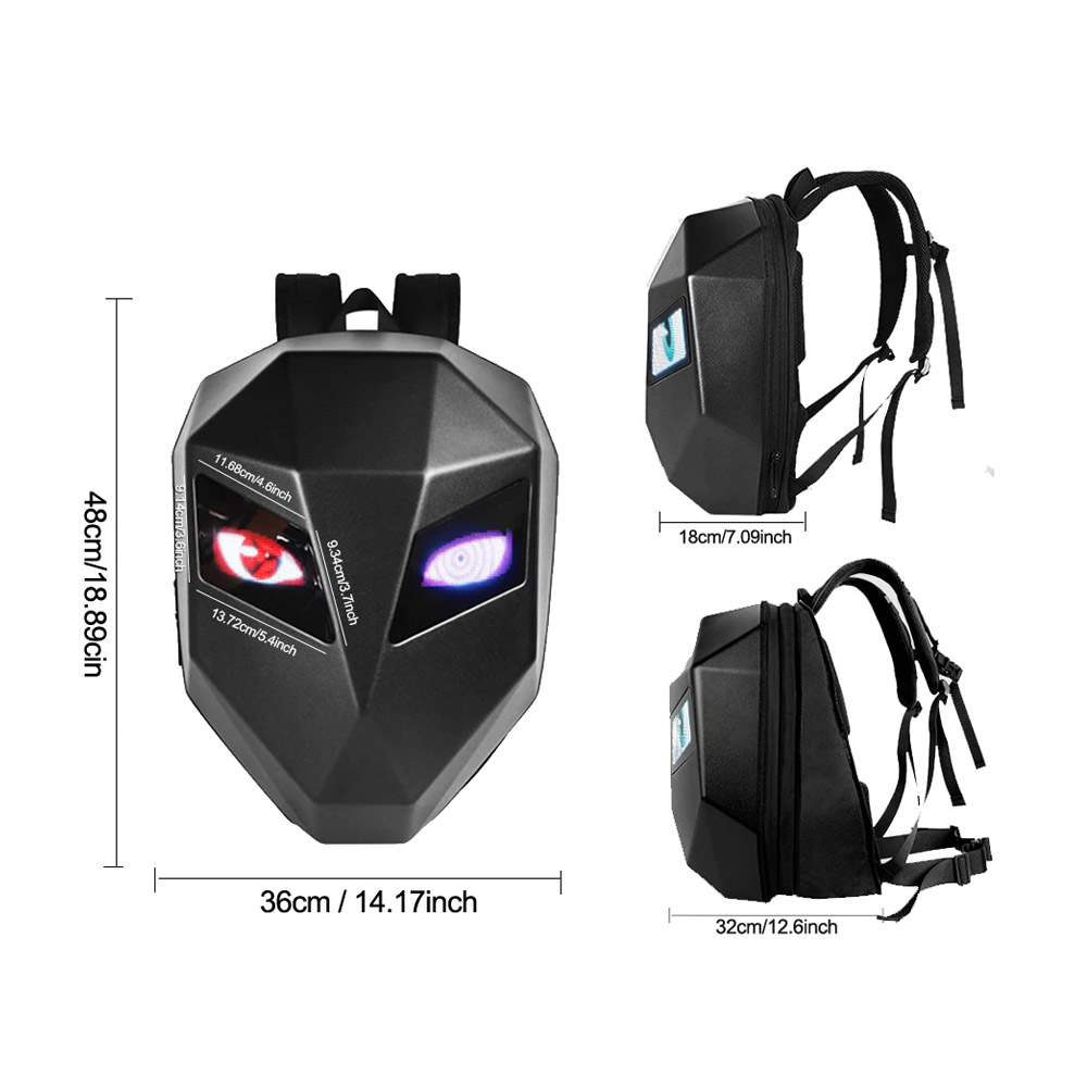 LED kijelzős motoros hátizsák – Bluetooth APP vezérléssel, RGB kijelzővel - Image 10
