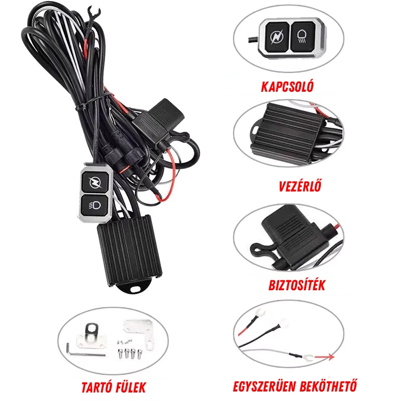Ledes motor kiegészítő lámpa párban E CE jeles - Image 3