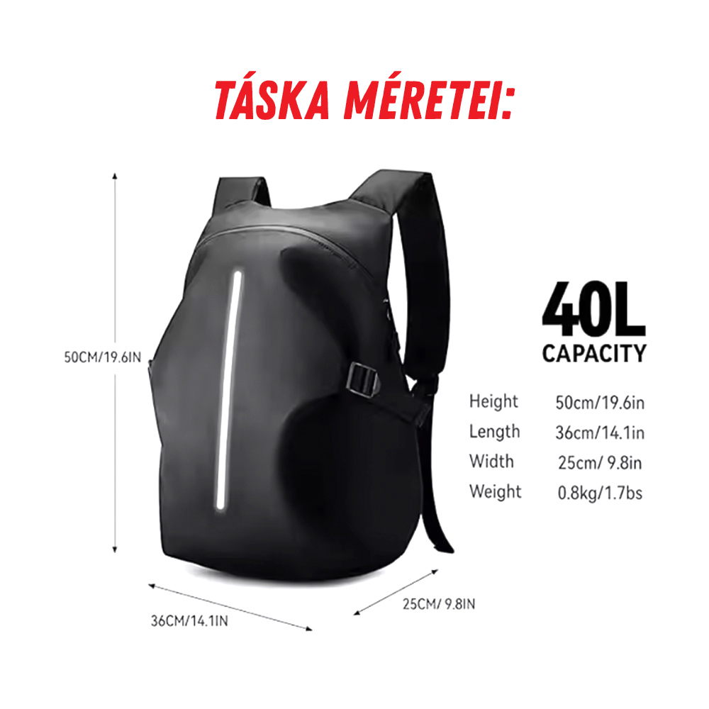 Motoros hátizsák sisaktartós - Image 3