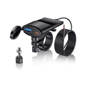 Motoros töltő USB és USB C porttal