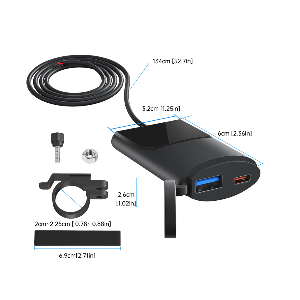 Motoros töltő USB és USB C porttal - Image 3