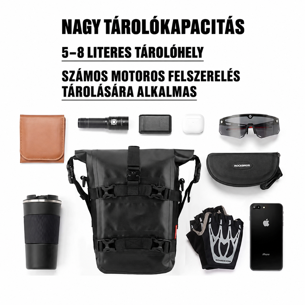 Motoros bukócső táska – vízlepergető szerszám- és kiegészítő táska - Image 6