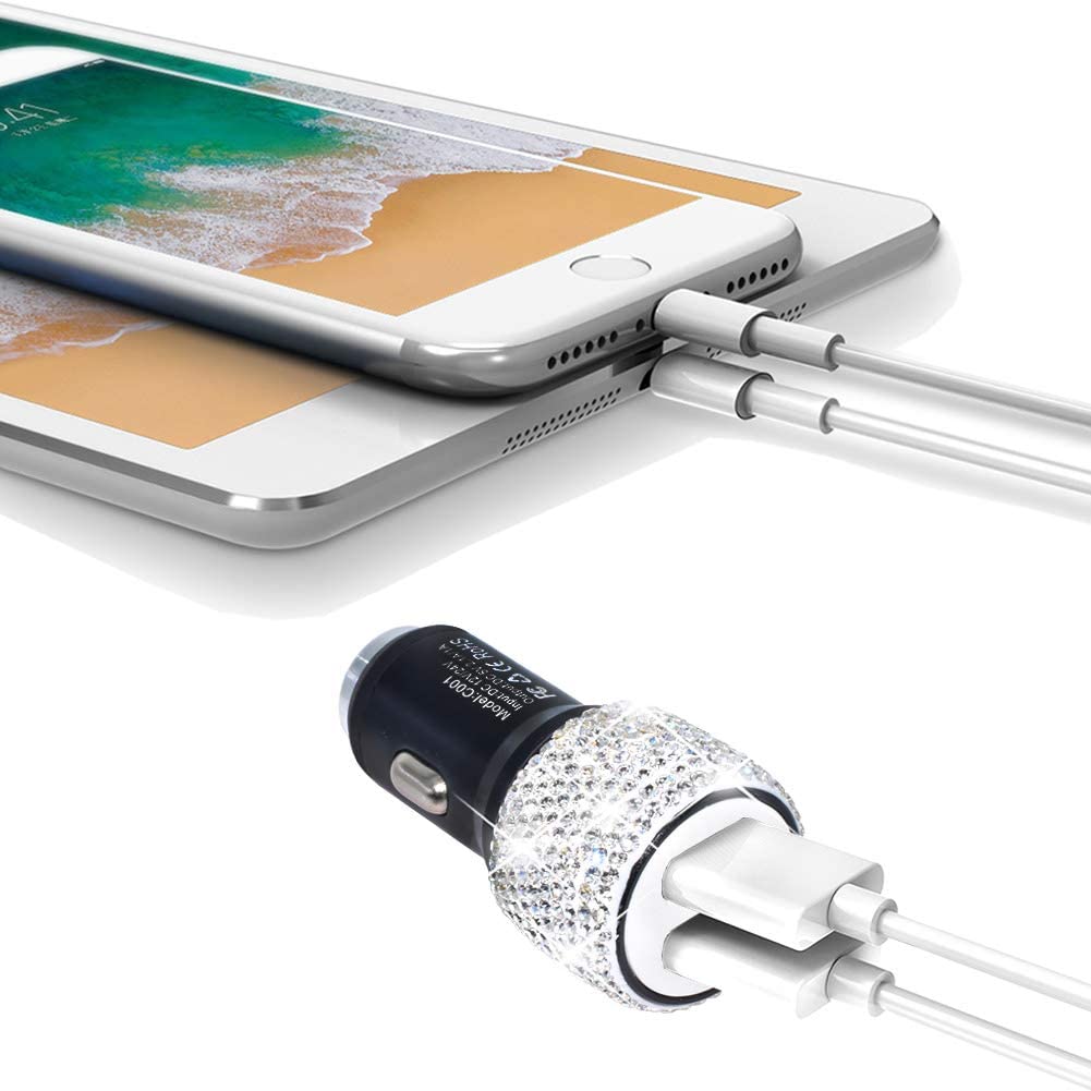 USB töltő kristályos női - Image 2